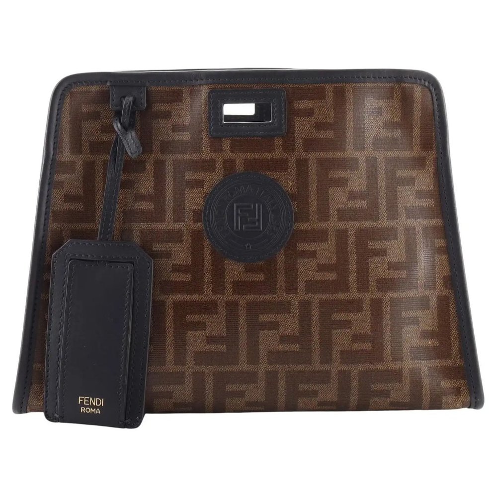 Fendi Peekaboo Defender Zucca Coated Canvas Cover Small - Picture 2 of 8